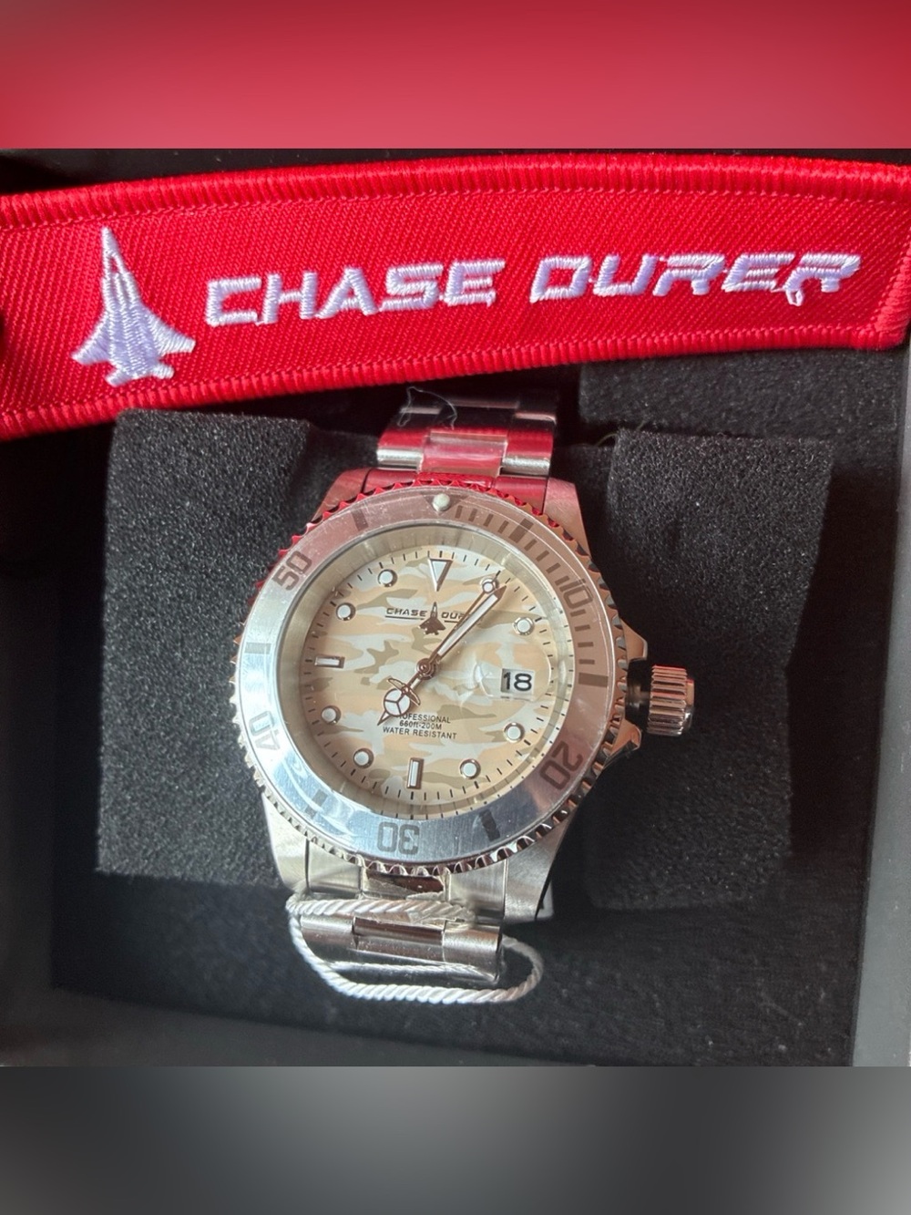 Invicta / Chase Durer Men's Watch | Stainless Steel Beige Camo Dive Watch